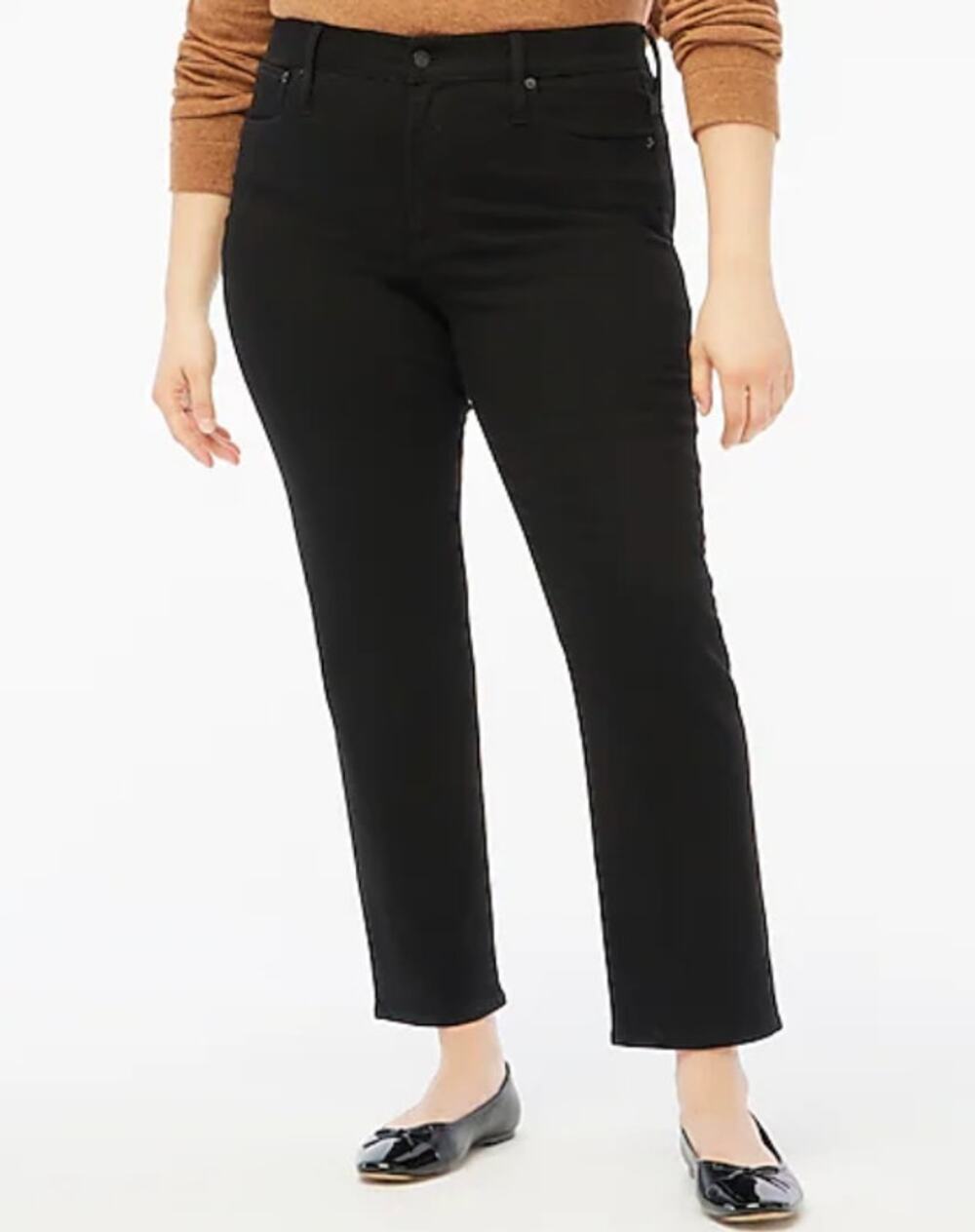 J Crew Essential Straight Jeans 31 31P P31 Black Denim NWT Crop BT024 J.Crew